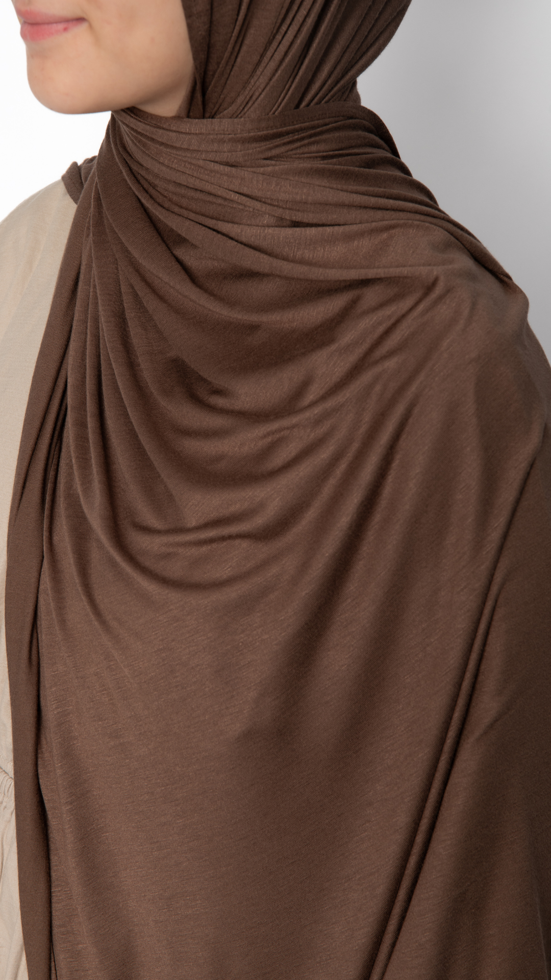 Jersey Hijab - Milk Chocolate