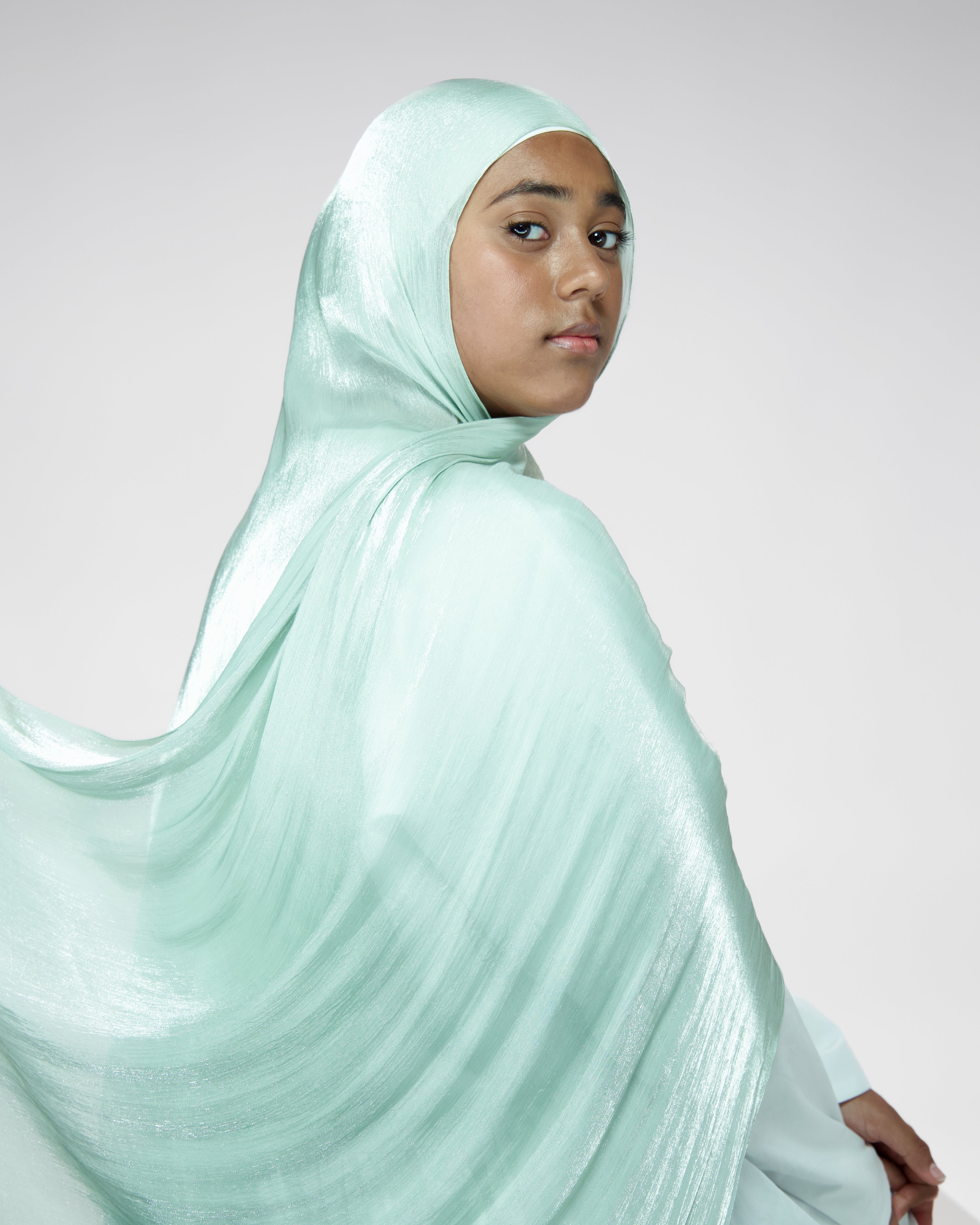Shimmer Chiffon Hijab Prasiolite