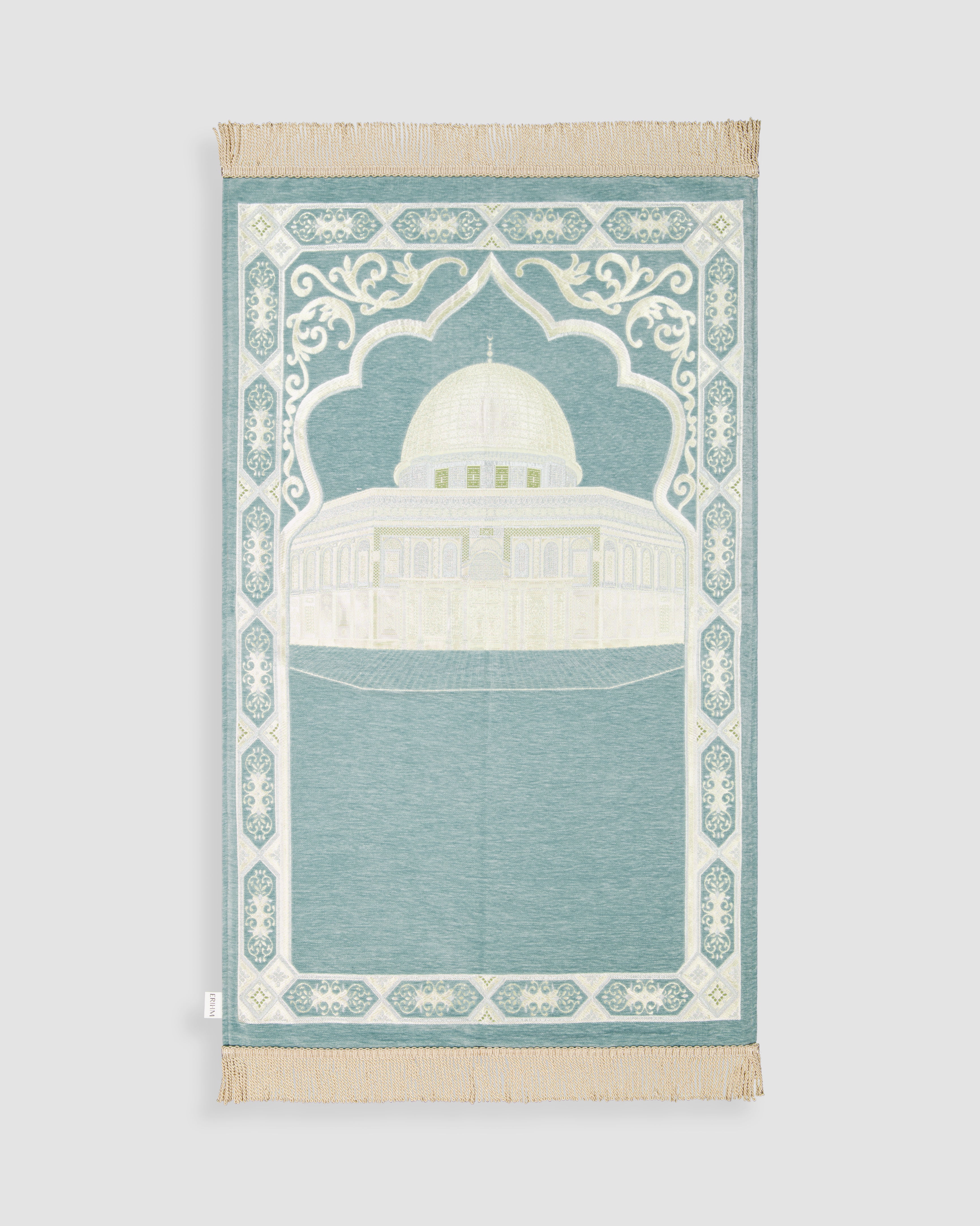 Prayer Mat Dome of the Rock Padded green thick Palestine