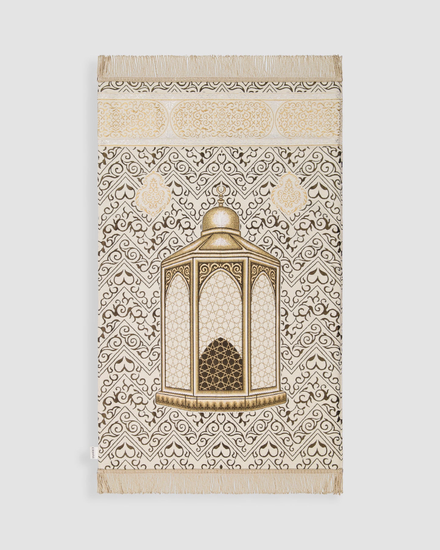 Prayer Mat Maqam Ibrahim Padded prayer mat Cream soft thick 