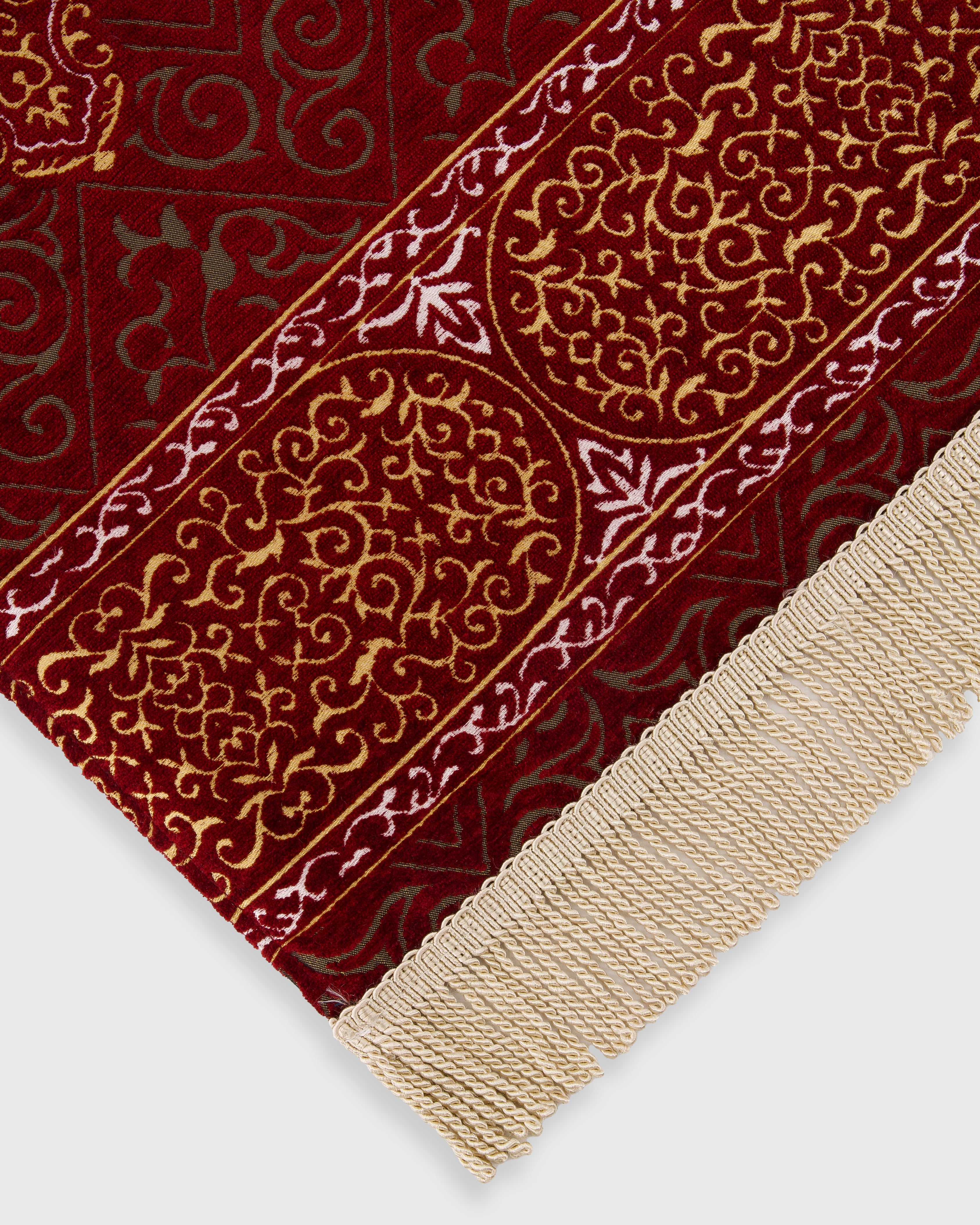 Prayer Mat , Padded Prayer Mat, Maqam Ibrahim , Scarlet Red, Soft, Thick , Zoom