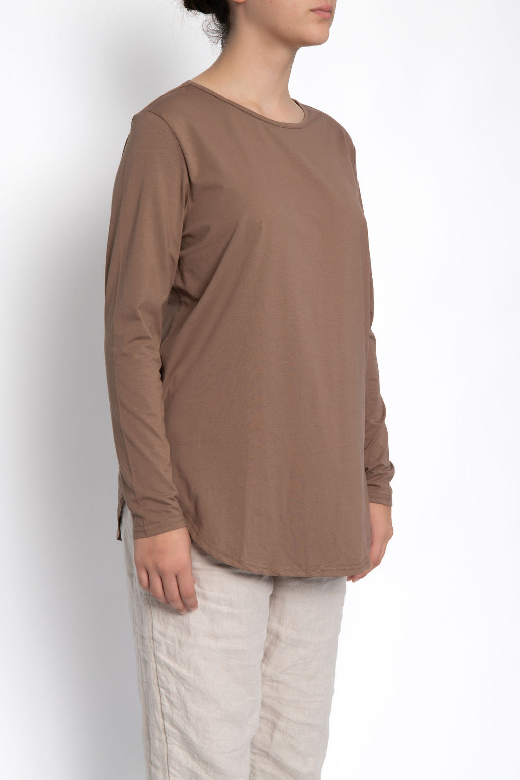 Basic top Taupe Brown